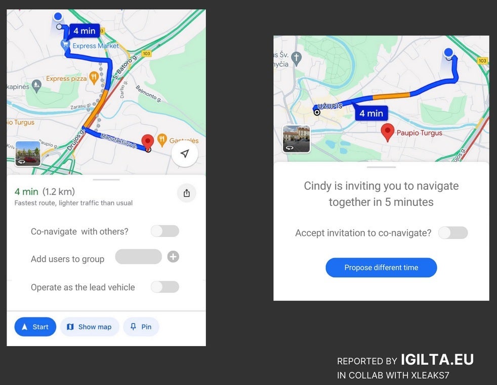 Google considers a feature for Google Maps aimed at groups driving to the same destinations|Image credit-Ililta.EU - Patent application shows cool new Google Maps feature for groups traveling to same destination