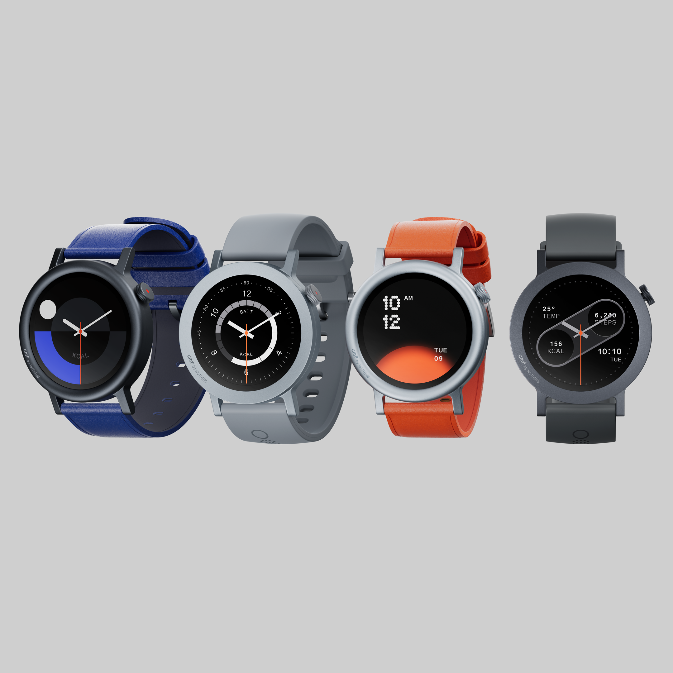 The CMF Watch Pro 2 in all four bezel variants. | Image credit - CMF by Nothing. - CMF by Nothing launches the $69 Watch Pro 2 with over 120 sports modes and more than 100 watch faces