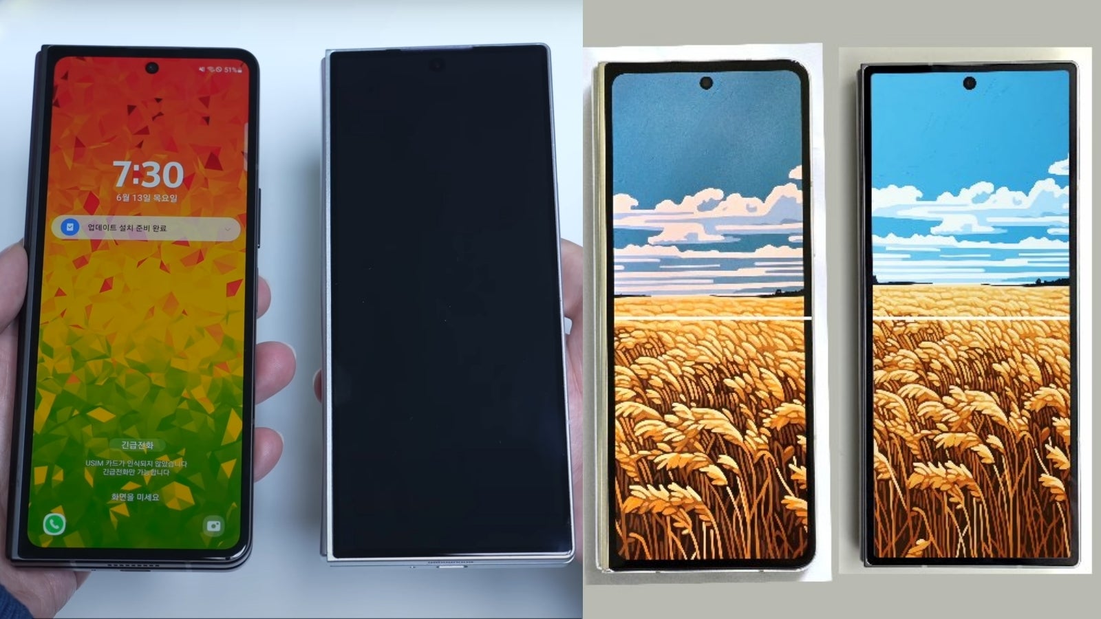 Leaked photos of the Galaxy Z Fold 6 (right) next to the Fold 5. The winder cover screen finally makes the Fold 6 usable when closed. - Galaxy Z Fold 6: Samsung finally did it, but I&#039;m not ready to get addicted to a large display