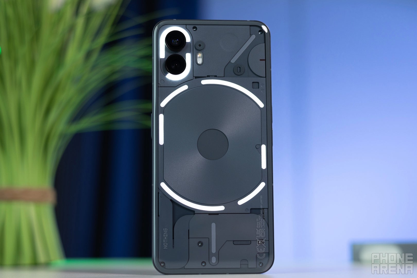 The Nothing Phone (2) catches the eye with its unique design. | Image credit – PhoneArena - Nothing Phone (2) gets an update with new features and bug fixes