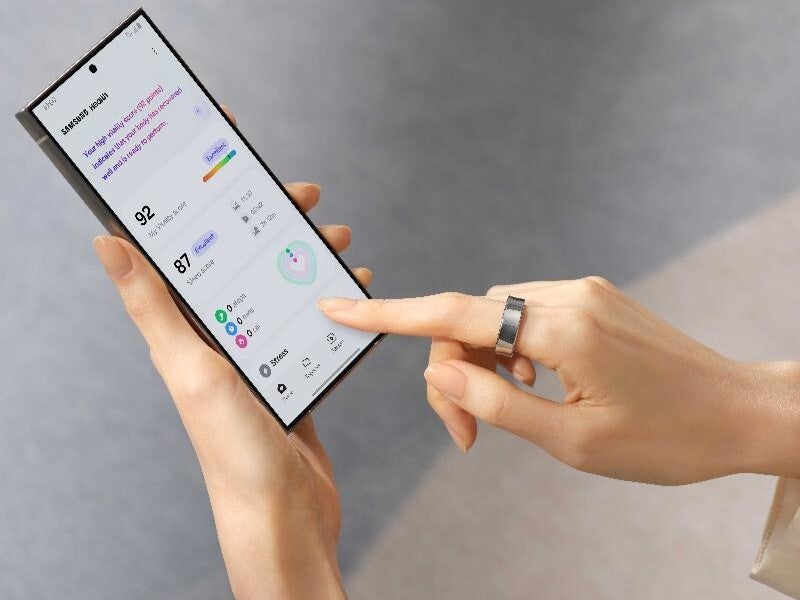 Galaxy Ring being used with the Samsung Health app | Image credit - Samsung - Here’s how the Galaxy Ring works across the Samsung ecosystem