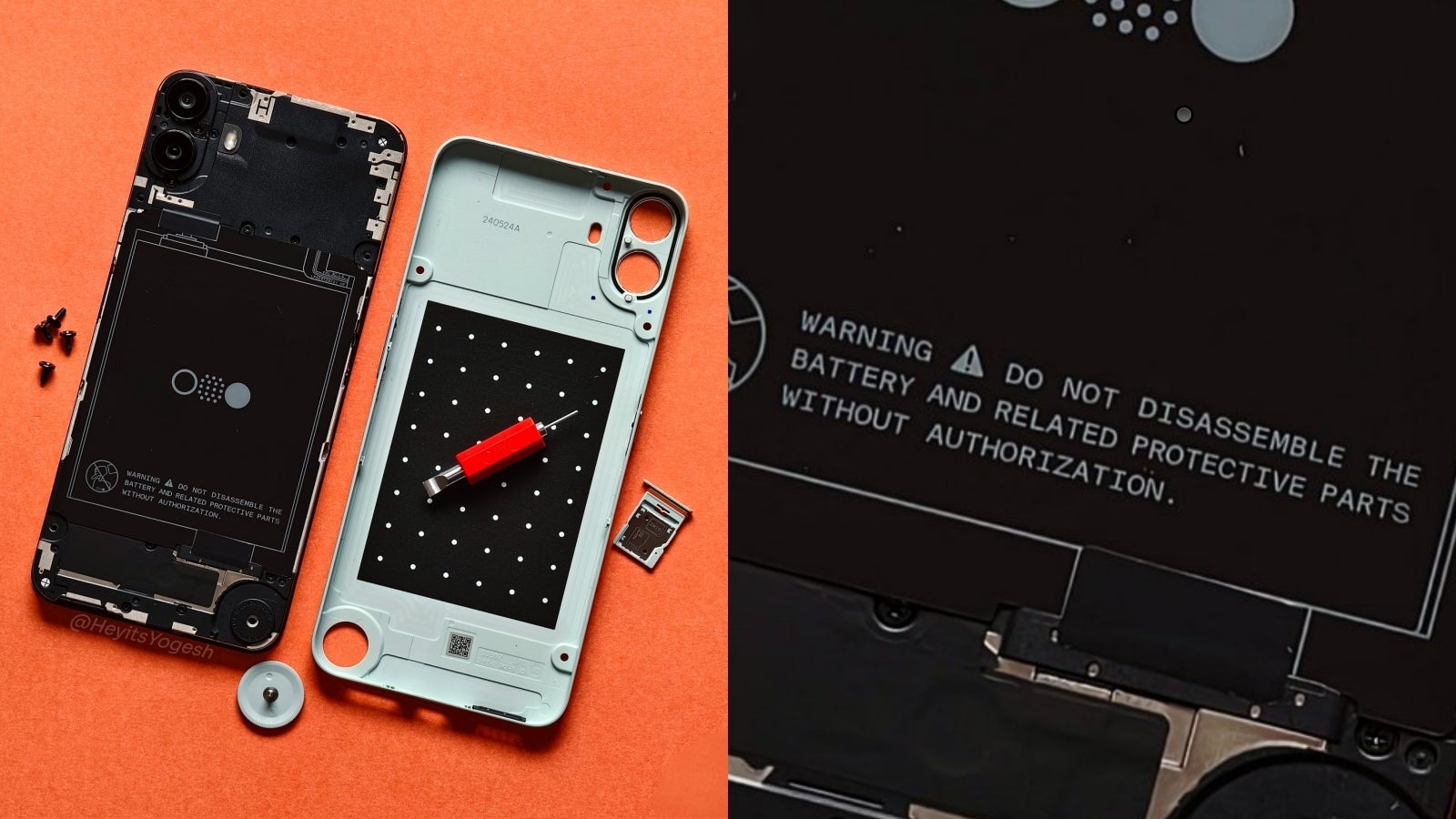 Warning! Do not disassemble the battery and related protective parts without authorization… said Carl Pei. - Carl Pei’s &quot;game-changing&quot; CMF Phone 1 is full of red flags (and designed to sell accessories)