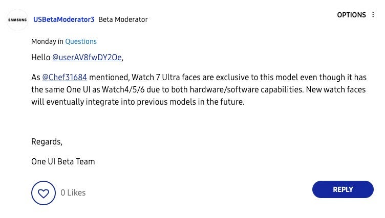 Samsung hints at expanding exclusive Galaxy Watch Ultra faces to older Galaxy Watch models