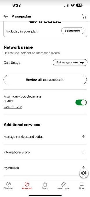 Verizon's Unlimited Ultimate and Unlimited Plus subscribers should have this toggle on to receive the highest quality video streams available with their plans. | Image credit-PhoneArena - Verizon subscribers must toggle this switch to view the highest resolution videos their plans allow