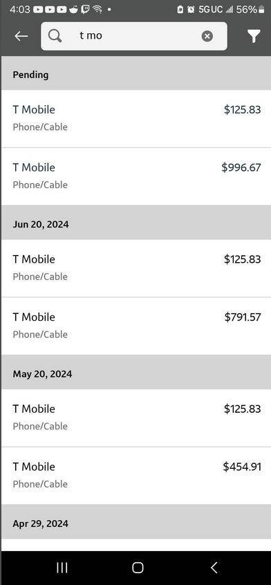 A T-Mobile customer suspects internal fraud is the reason behind monthly escalating charges that he knows nothing about. | Image credit-Reddit - T-Mobile customer is paying higher amounts every month for what he suspects is "internal fraud"