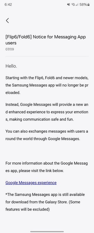 Samsung announces it will preload Google Messages instead of Samsung Messages on Galaxy devices. | Image credit-Max Weinbach - In the US, Samsung will no longer preload the Samsung Messages app on Galaxy devices