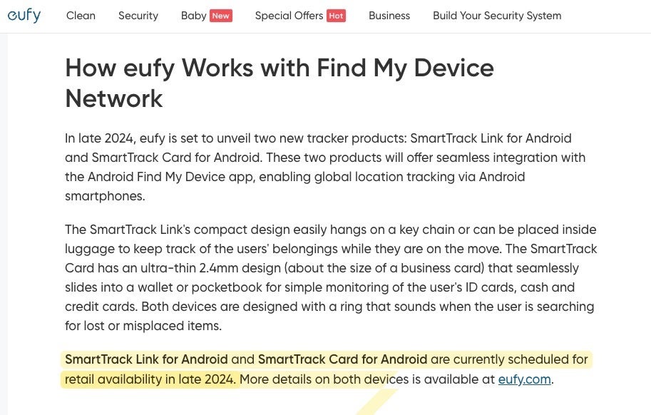 Eufy delays &quot;Find my Device&quot; Android Bluetooth trackers to late 2024