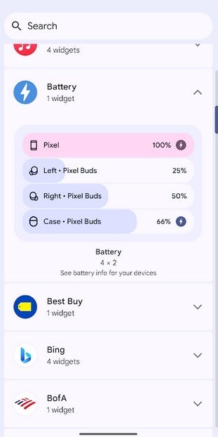 Google improves the Pixel Battery widget. | Image credit-PhoneArena - The Pixel Battery widget is more useful than ever after this change made by Google in Android 15