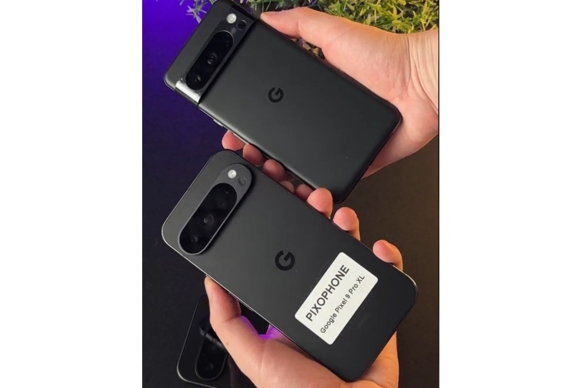 This photograph makes the cosmetic differences between the Pixel 9 Pro XL and Pixel 8 Pro even clearer. - Freshly leaked video pits Google's upcoming Pixel 9 Pro XL giant against the Pixel 8 Pro