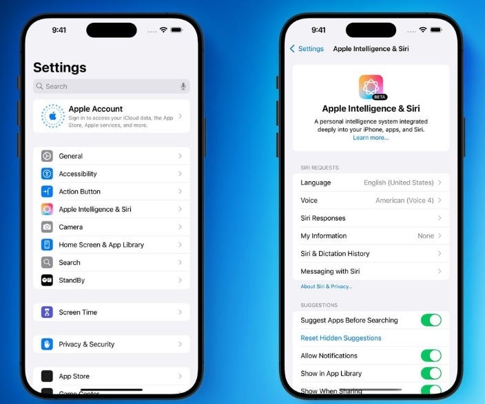 Apple Intelligence was originally expected to show up in the settings for iOS 18 Beta 3. | Image credit-9to5Mac - iPhone 16 series might ship without the most important new iOS 18 feature