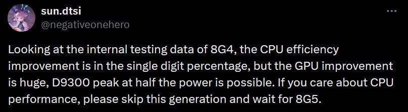 Лидер раскрывает потенциальные сильные и слабые стороны будущего процессора Snapdragon 8 Gen 4 |  Источник изображения: @negativeonehero — Galaxy S25 Ultra фокусируется на энергоэффективности графического процессора, а не на производительности процессора.