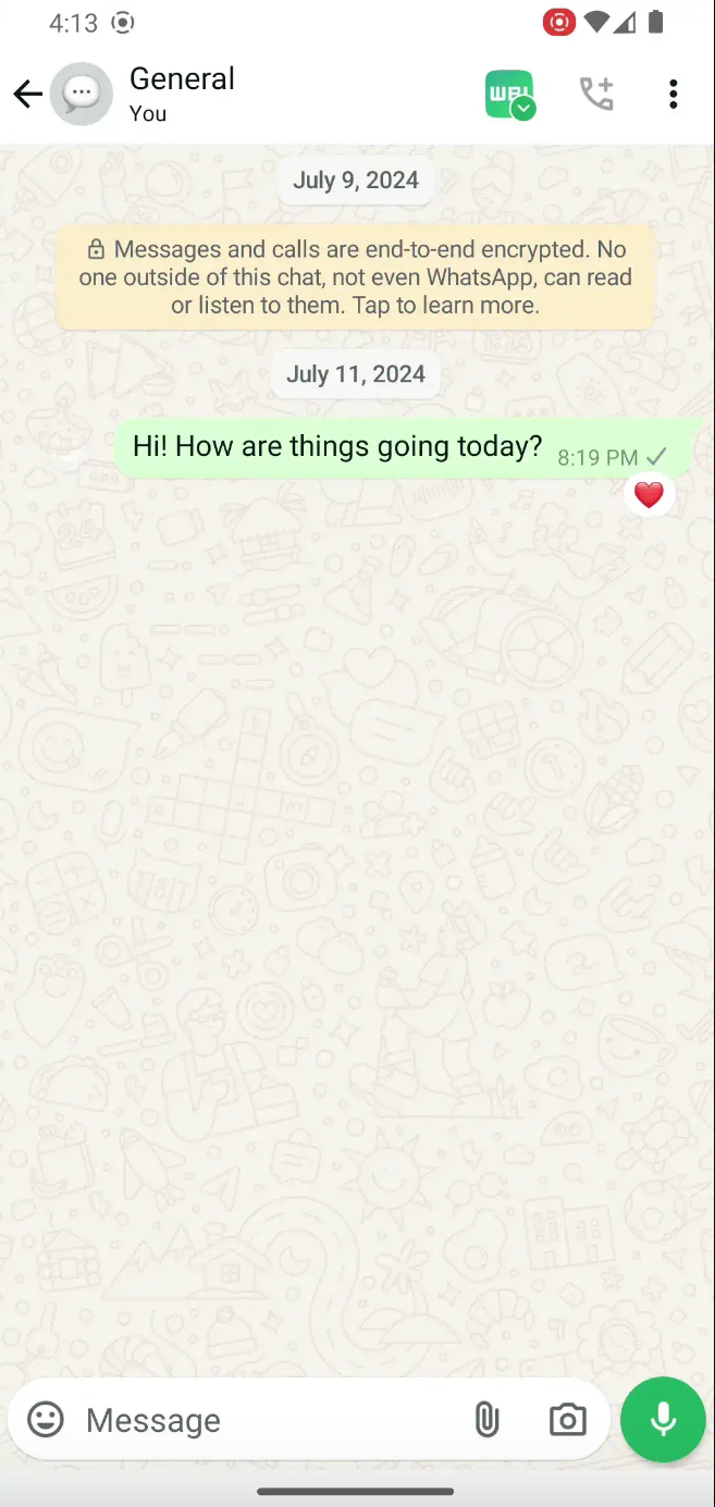 WhatsApp prepping double tap reactions for Android