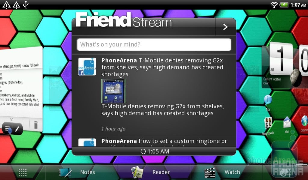 FriendStream widget - HTC Sense UI for tablets Walkthrough
