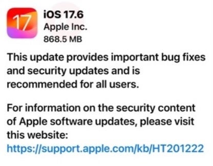 Apple released iOS 17.6 and iPad 17.6 today. Image credit-iPhone in Canada - Not a Beta guy or gal? There are new iOS and iPadOS updates for you too