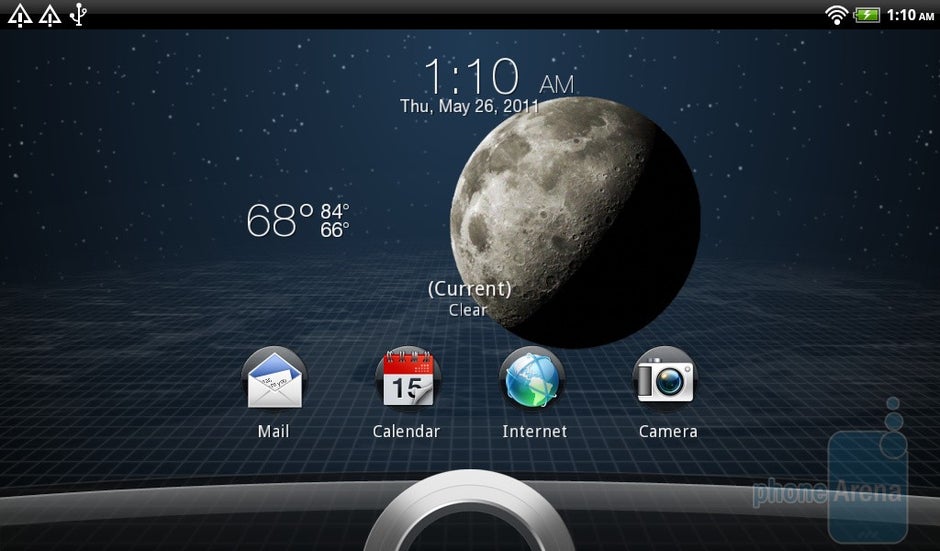 The modified lock screen - HTC Sense UI for tablets Walkthrough
