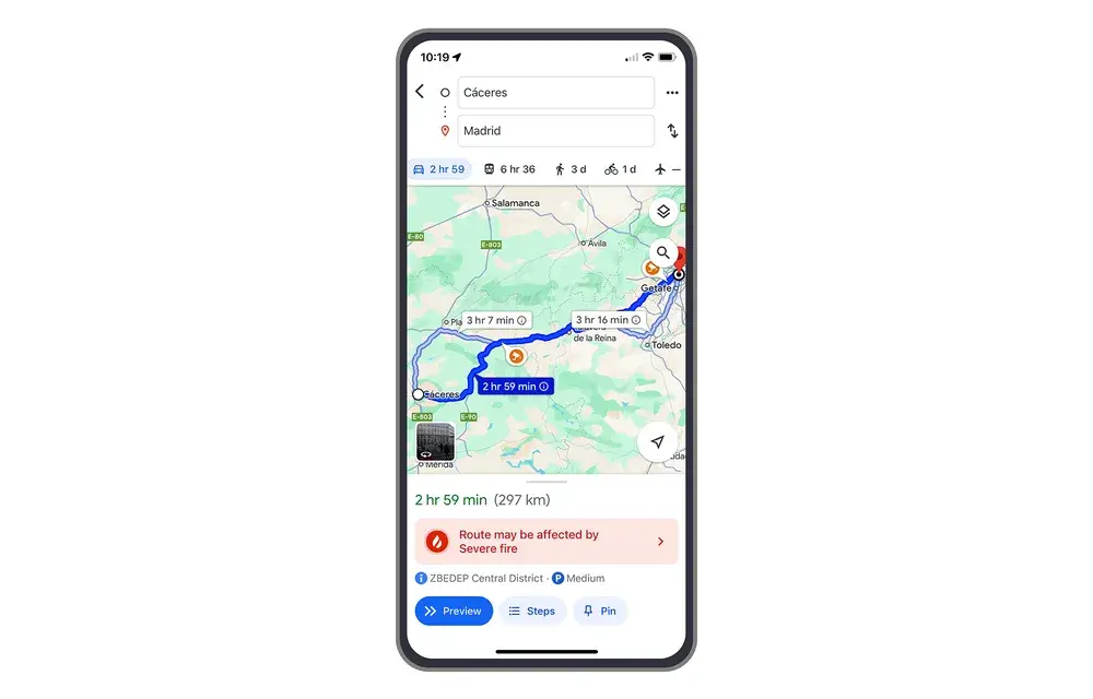 Google Maps and Search expand wildfire tracking to 15 countries