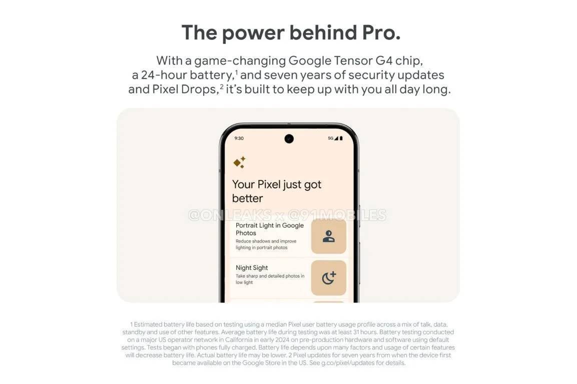 Tensor G4 in Pixel 9 will deliver 2023 speeds