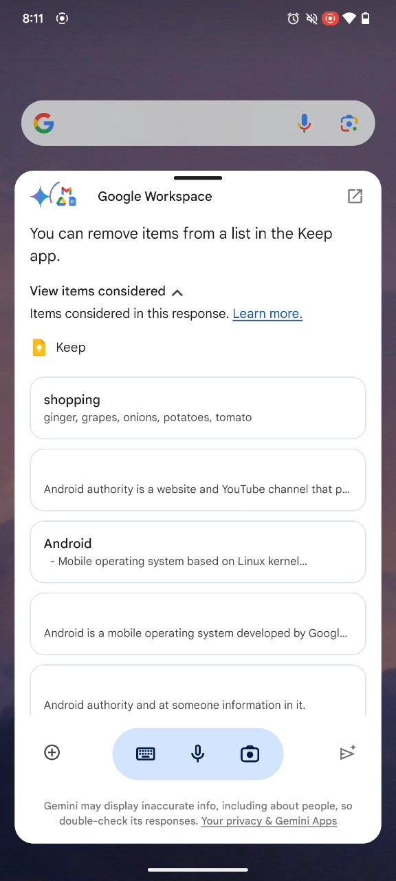 Google working on new Gemini extensions for Keep, Tasks, and Calendar