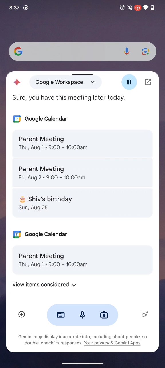 Google working on new Gemini extensions for Keep, Tasks, and Calendar