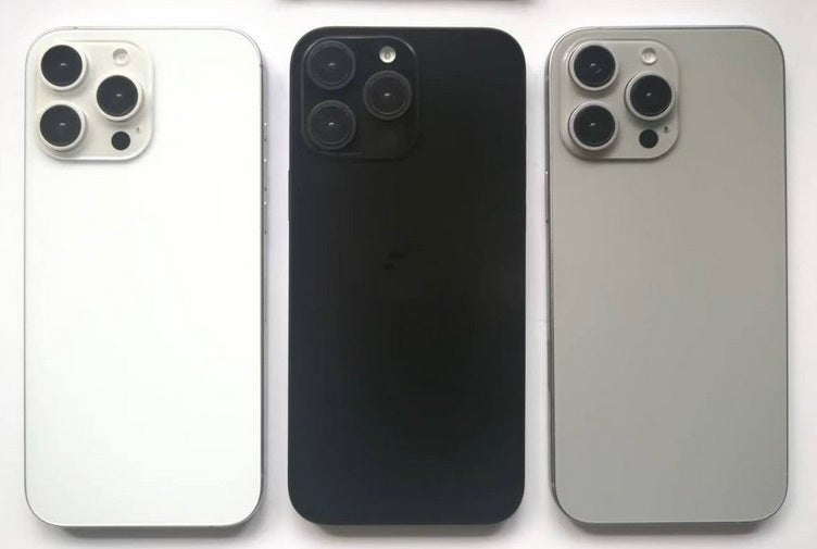 Dummy unit of the iPhone 16 Pro. | Image credit-Sonny Dickson - These iPhone 16 Pro dummy units show us the expected color options for the upcoming model