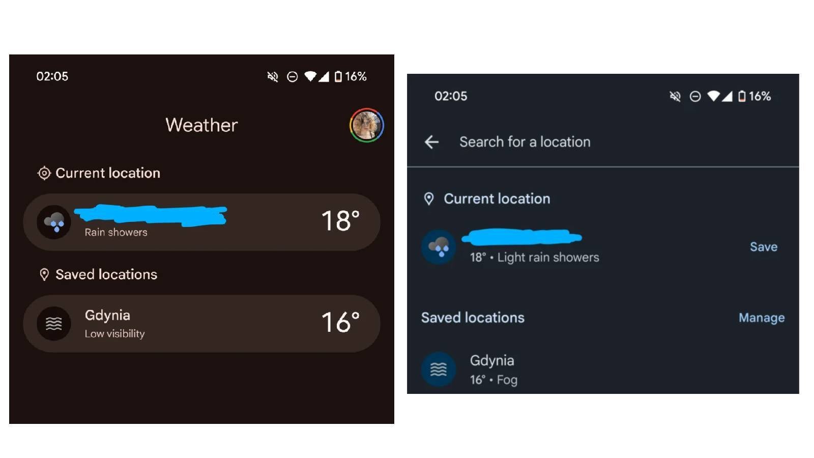 New vs current weather app - There&#039;s a new weather app for Pixel 9 and Froggy is nowhere to be found