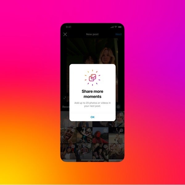 Instagram extends carousel capacity for summer &quot;photo dumps&quot;