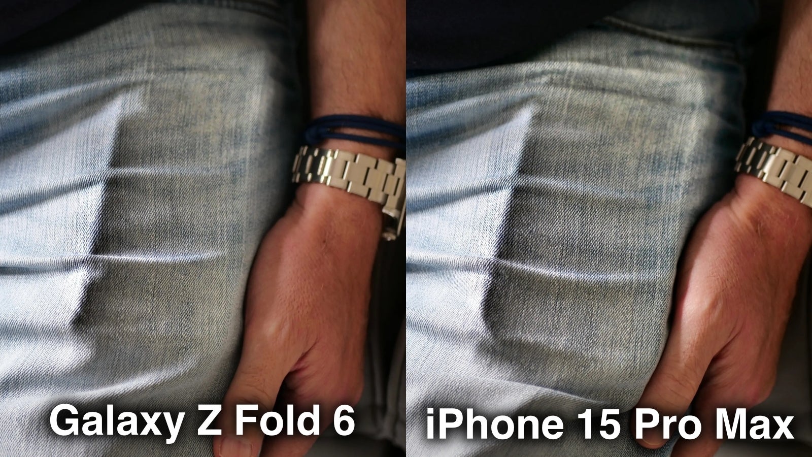 Galaxy Z Fold 6 vs iPhone 15 Pro Max pocket test... Which one’s the normal phone now? Image courtesy of DigitalTrends. - Pixel 9 Pro Fold: Time to prove there’s nothing wrong with the design of the Galaxy Z Fold 6