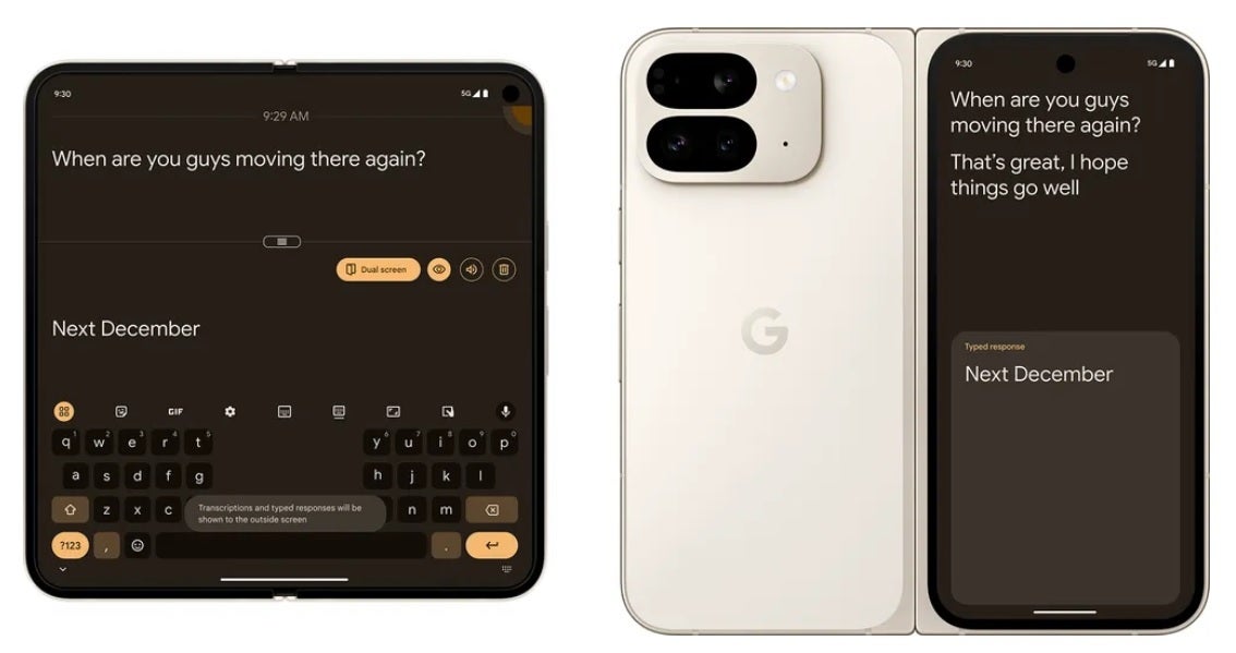 Live Transcribe dual mode. | Image credit-Google - Older Pixel models and a new one will receive four updated, useful AI-based accessibility features