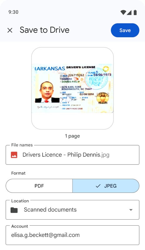 Google Drive gets new option to save scanned documents as JPEGs