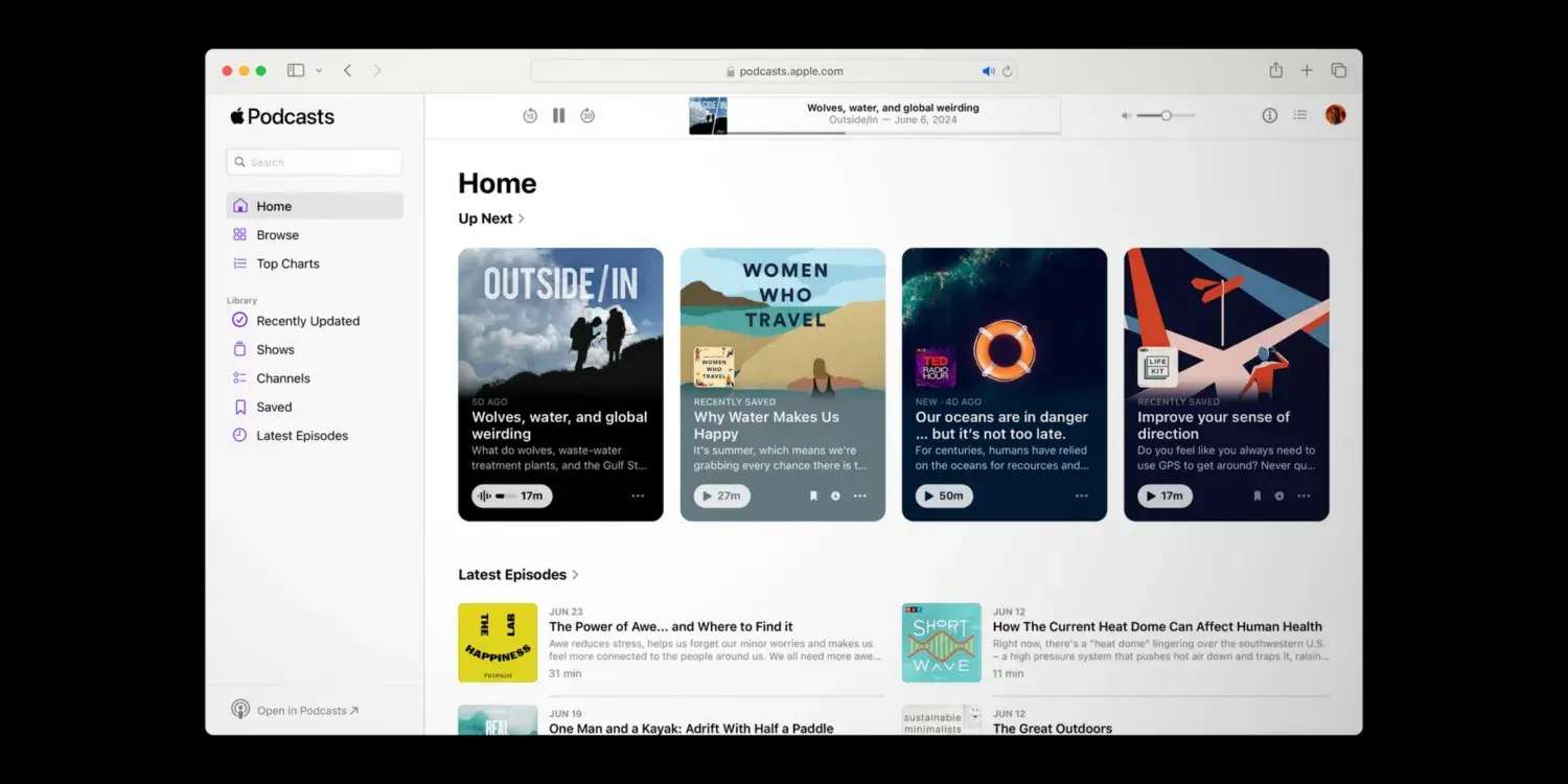 Image Credit - 9to5Mac - Apple Podcasts now has a web app: enjoy your favorite shows right in your browser