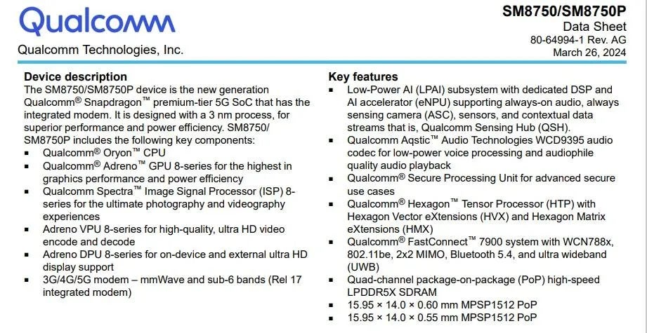 Qualcomm Snapdragon 8 Gen 4 specs sheet leaked ahead of official reveal