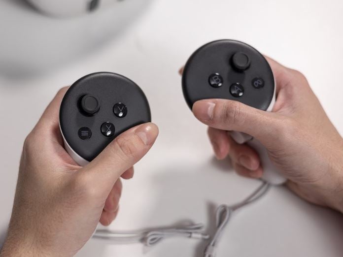 Meta Quest 3 controllers. | Image credit — PhoneArena - There&#039;s no better time to jump into VR! Here&#039;s everything you need to know