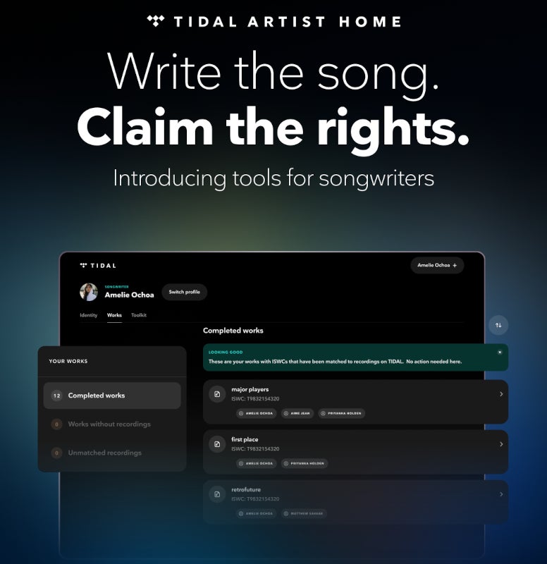 TIDAL introduces new tools for songwriters