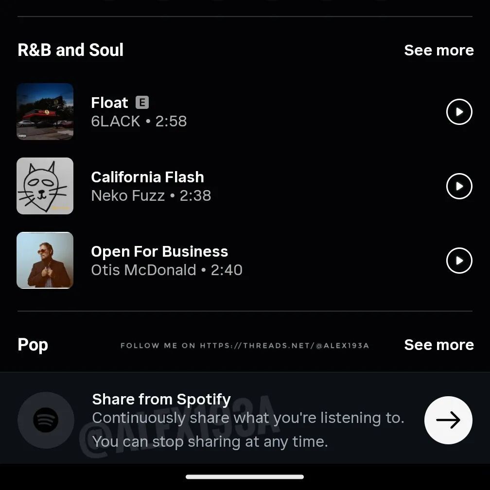 The new feature lets you continuously share what you&#039;re listening to. | Image credit – Alessandro Paluzzi - Instagram and Spotify working on a real-time song-sharing feature