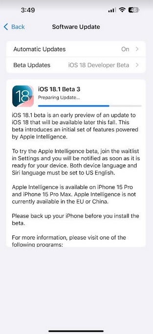 Apple releases iOS 18.1 Developer Beta 3. | Image credit: PhoneArena – iOS 18.1 Developer Beta 3 has been released and brings a cool new AI feature to the Photos app