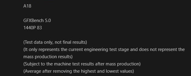 Teased Apple A18 GFXBench score&amp;nbsp;| Image credit – DCS/Weibo - Apple Intelligence: pricier iPhone 16 Pro will get the good A18 processor