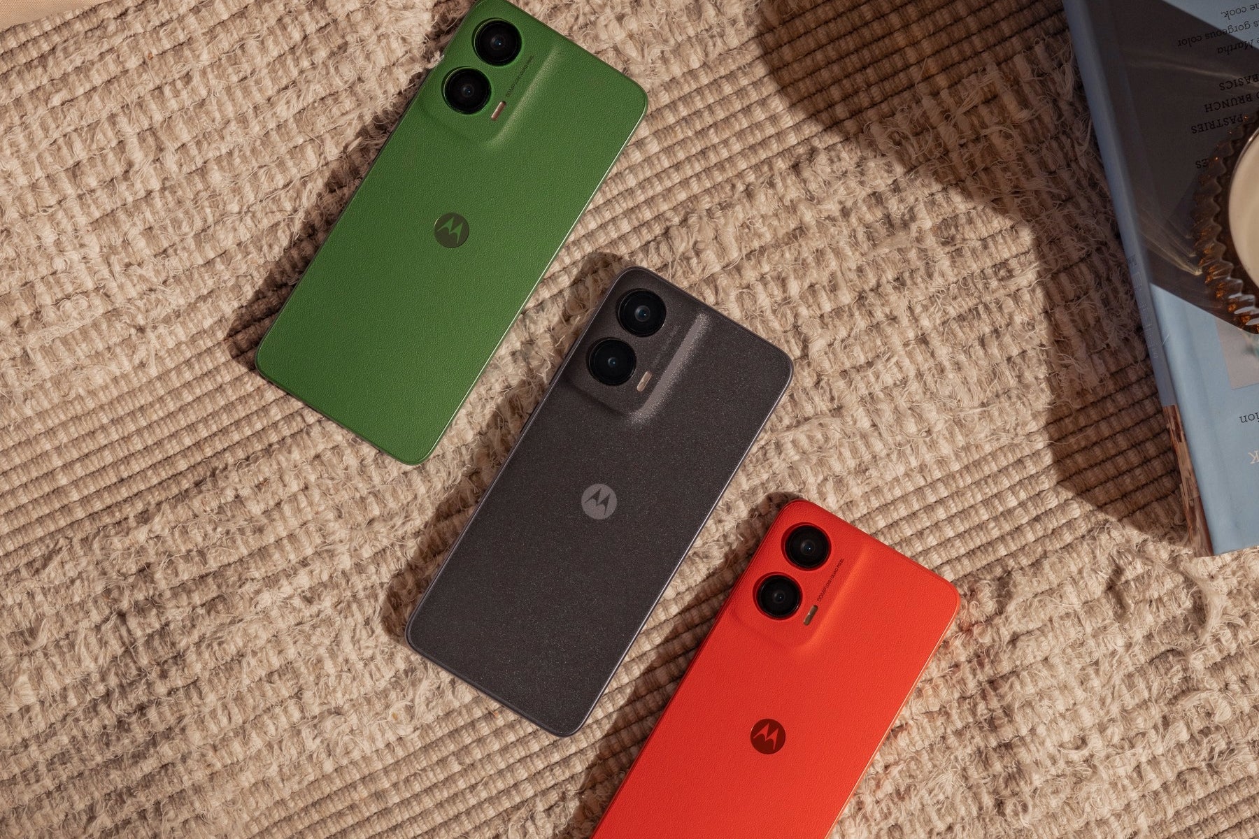 The Moto G35 5G shown here doesn&#039;t deliver the same level of specs as its sibling. | Image credit – Motorola - Say hello to the newest members of the Motorola family: Moto G55 5G and G35 5G