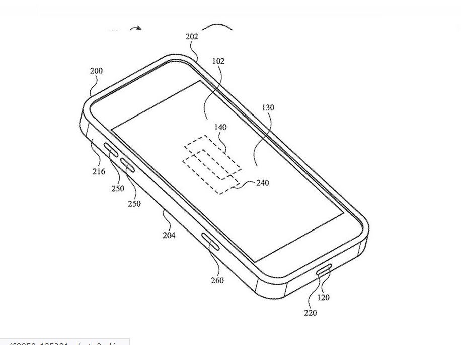 Illustration from Apple&#039;s&amp;nbsp;Case with input for electronic device patent application. | Image credit-USPTO - Apple seeks a patent for iPhone case technology with a remote, virtual Action Button, and more