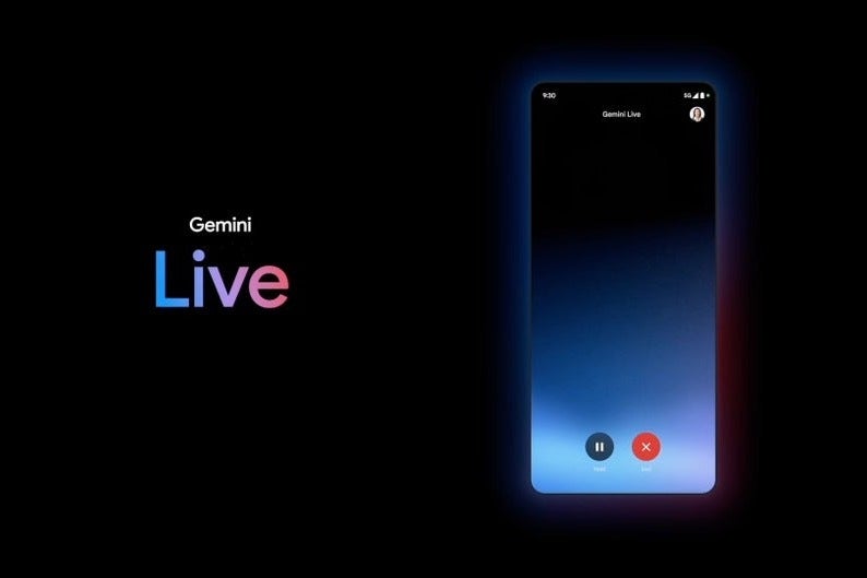 Official image of Gemini Live interface running on a smartphone