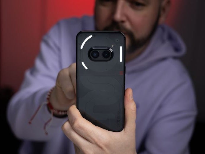 The glyph interface is most definitely present on the Nothing Phone (2a). | Image credit — PhoneArena - Remember those fake Nothing Phone (2a) leaks? Those were spread by Nothing itself