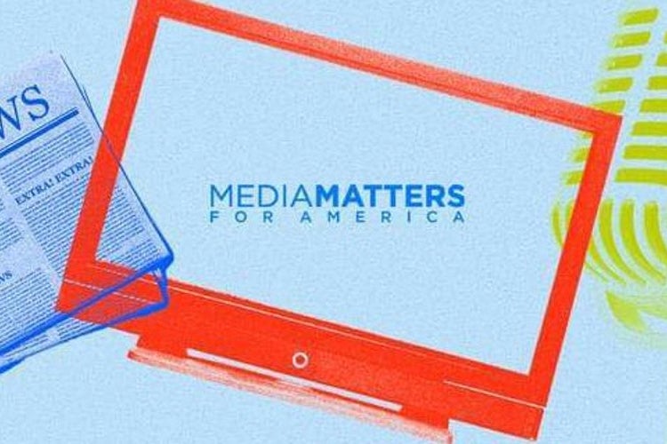 Media Matters for America logo alongside drawings of a paper, television, and microphone.