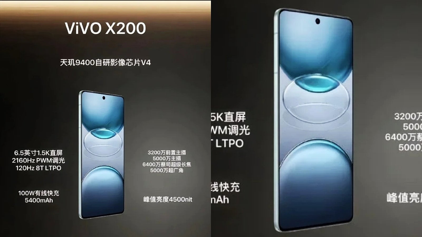 The Vivo X200 Pro showing a new design with flat sides and screen.