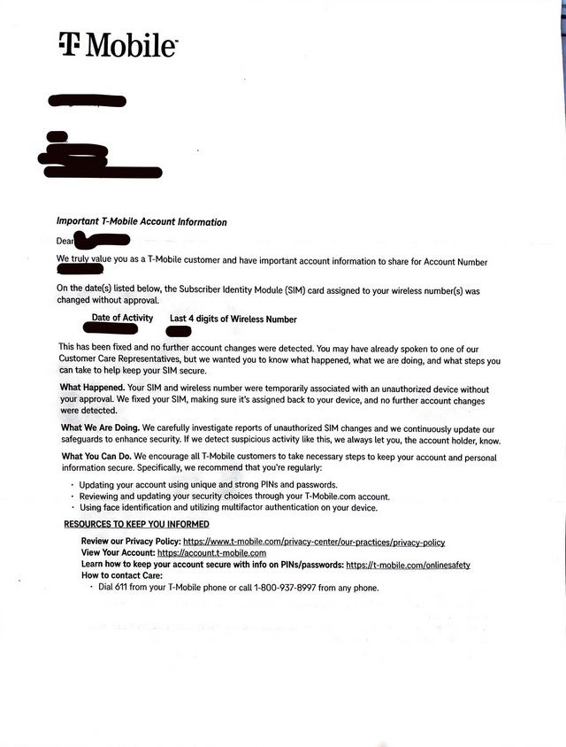 T-Mobile acknowledges that one of its customers was the victim of a SIM swap attack. | Image credit-@jaylin0130 - Rep tells T-Mobile subscriber that SIM swap attack on his account was an &quot;inside job&quot;