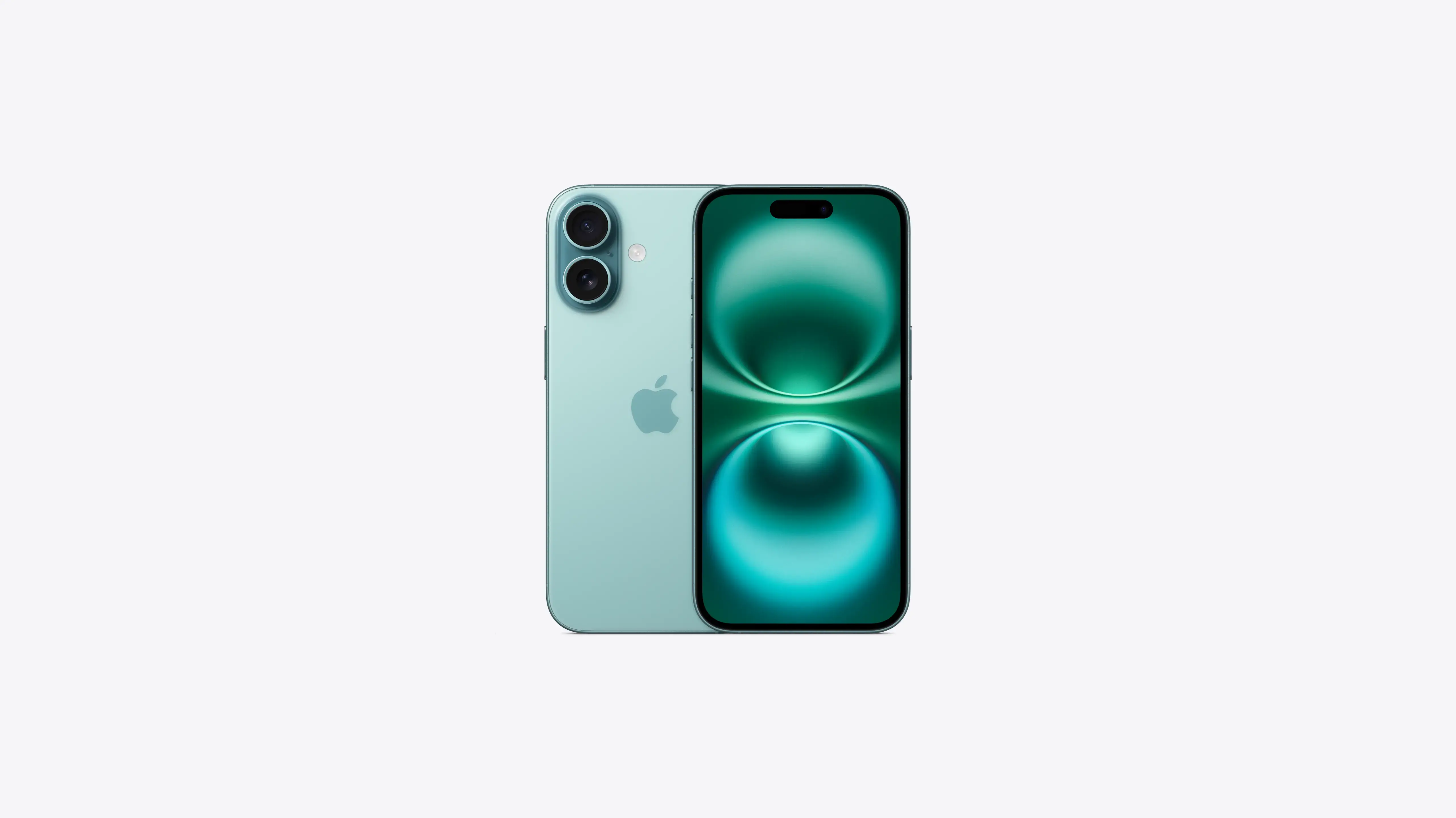 The iPhone 16 in Teal. Image Credit - Apple - iPhone 16 colors: all the official shades