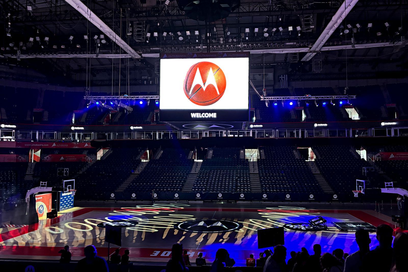 Motorola rented a huge arena in Belgrade to present its new mid-range and entry-level devices - Image by PhoneArena - Motorola: we offer the RAZR and Apple doesn&#039;t