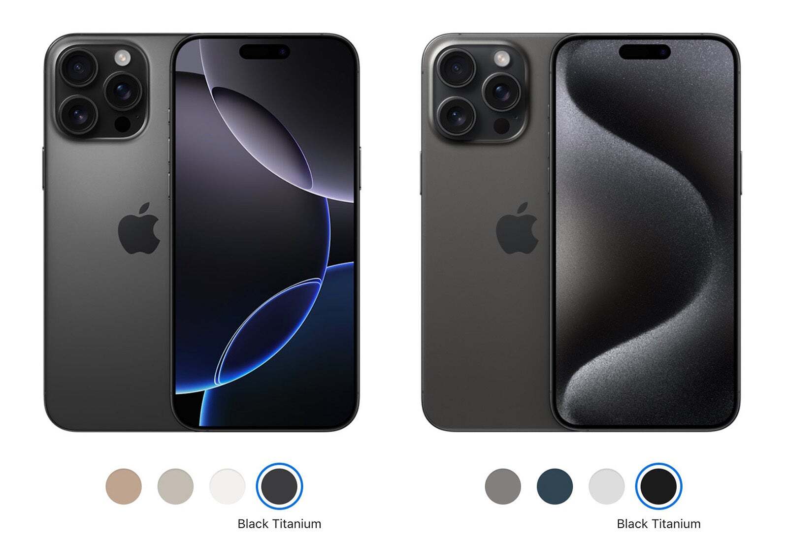 The iPhone 16 Pro in Black Titanium sports a darker black than its predecessor. | Image Credit - Apple - iPhone 16 colors: all the official shades