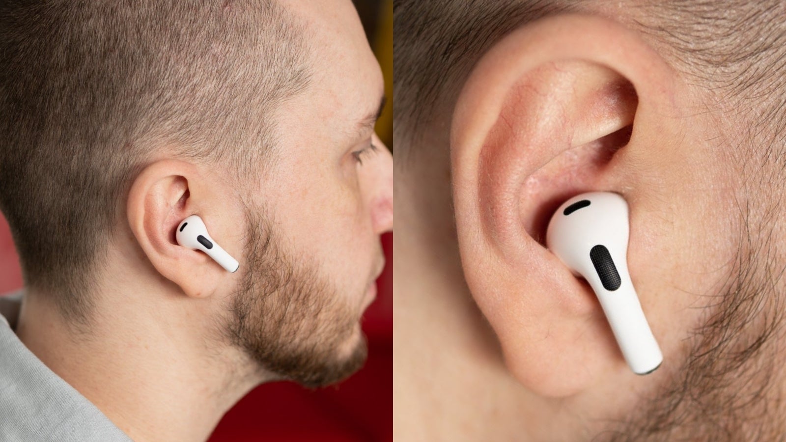 AirPods Pro in somebody&amp;#039;s ear.