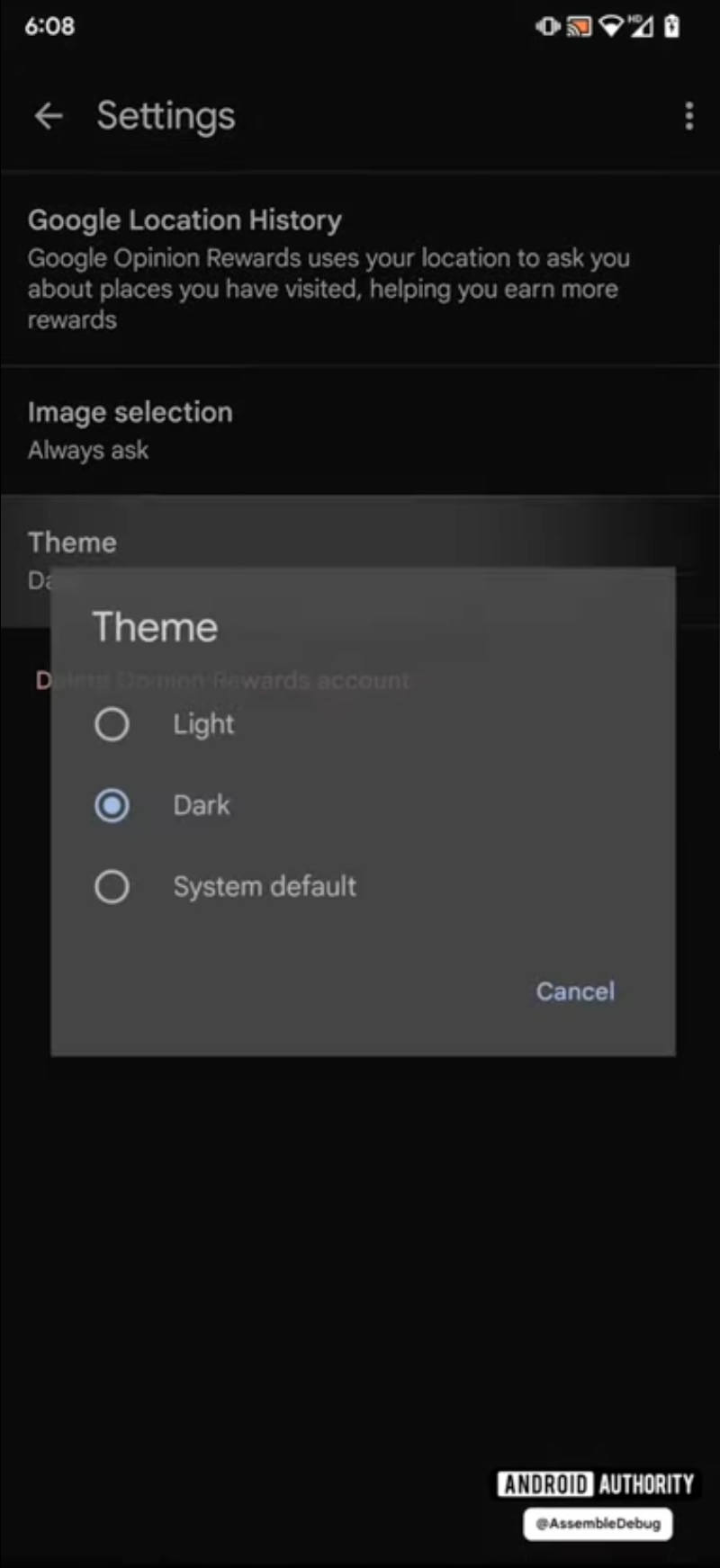 Dark mode might be on the way for Google Opinion Rewards