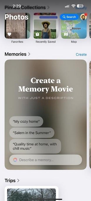 Those using the Apple Intelligence Beta can create a Memory Movie now. | Image credit-PhoneArena - Three new Apple Intelligence ads released including one for "personal Siri"