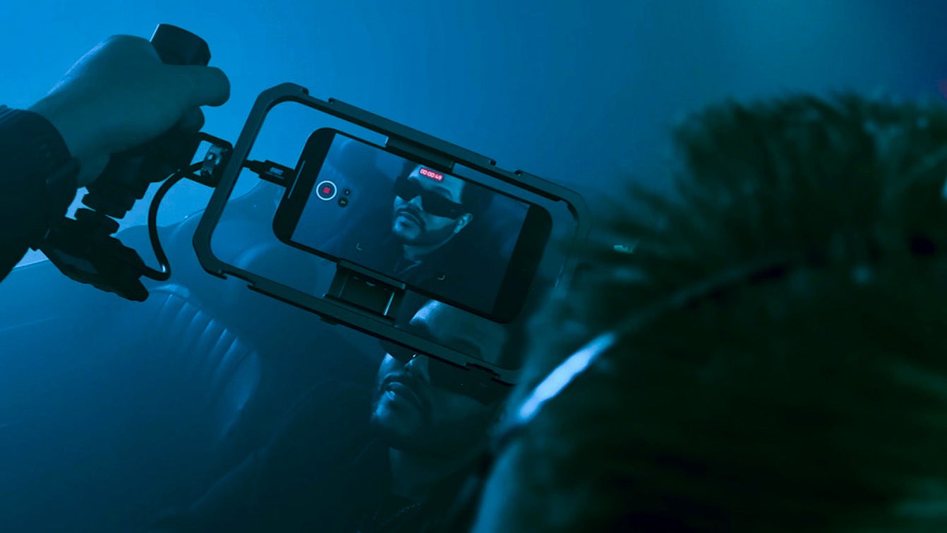 The Weeknd&amp;#039;s Dancing In The Flames music video being shot on iPhone 16 Pro.